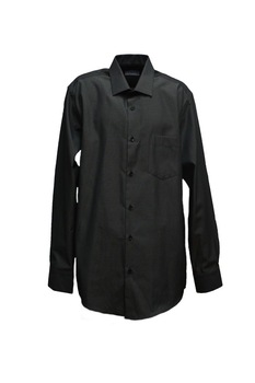 Camasa barbateasca casual, model simplu, D&J Exclusive, Negru lucios Camasa barbateasca casual, model simplu, D&J Exclusive, Negru lucios