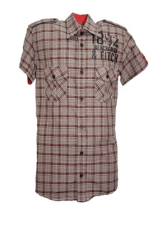 Camasa barbateasca cu design de carouri, D&J Exclusive, Maro Camasa barbateasca cu design de carouri, D&J Exclusive, Maro