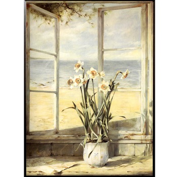 Tablou inramat pe suport de lemn  Tablou inramat pe suport de lemn