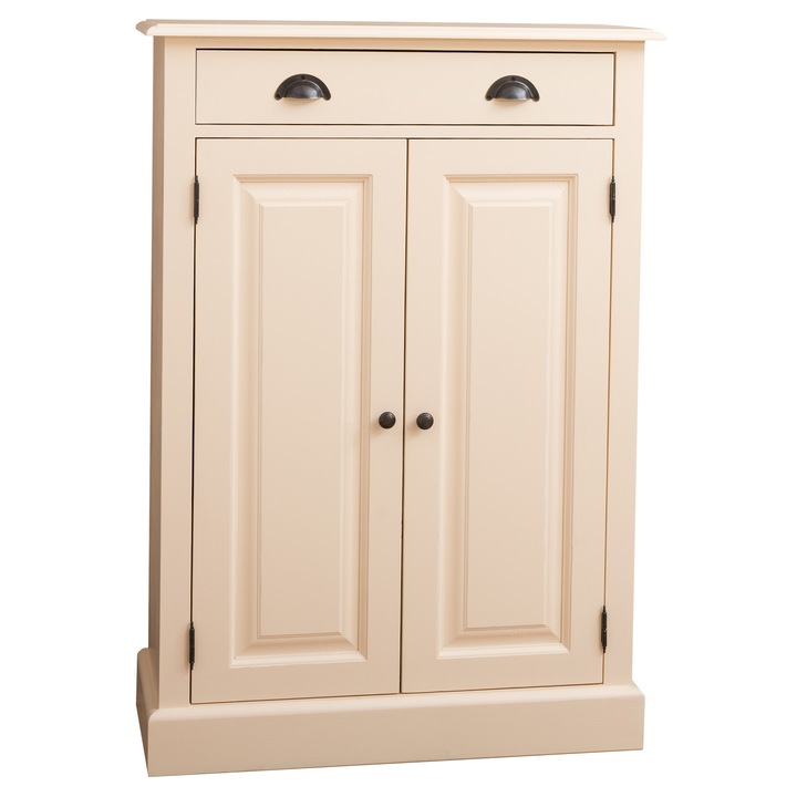 Dulap Szel-Mob cu 2 usi si 1 sertar, culoare vopsit antichizat, lemn masiv