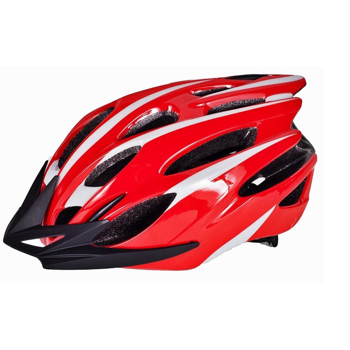 Casca Protectie Ciclism pentru Bicicleta cu 26 Orificii Ventilatie, Model Sporting , Dimensiuni 55-59cm, Rosu