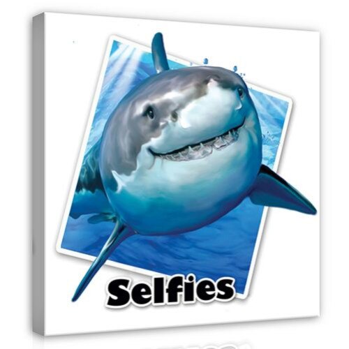 Consalnet, Tablou Selfies Shark, 40 x 40 cm