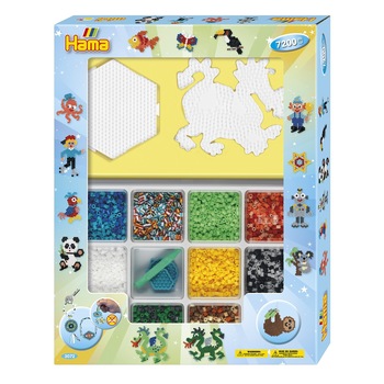 Margele de calcat HAMA MIDI IMAGINATIA BAIETILOR - 7200 margele + 4 plansete in cutie Margele de calcat HAMA MIDI IMAGINATIA BAIETILOR - 7200 margele + 4 plansete in cutie