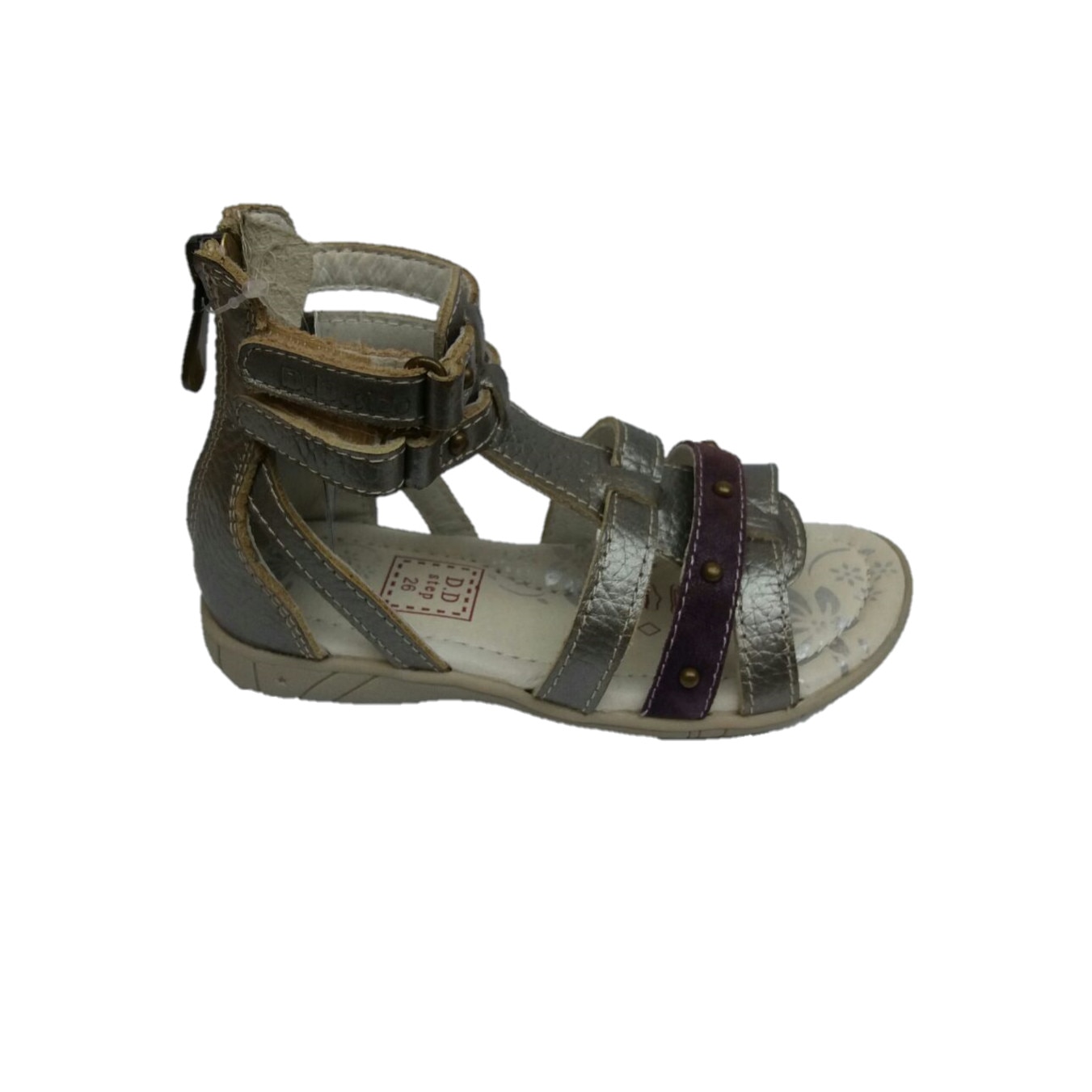 Sandale fete argintiu, DD Step, 30 EU