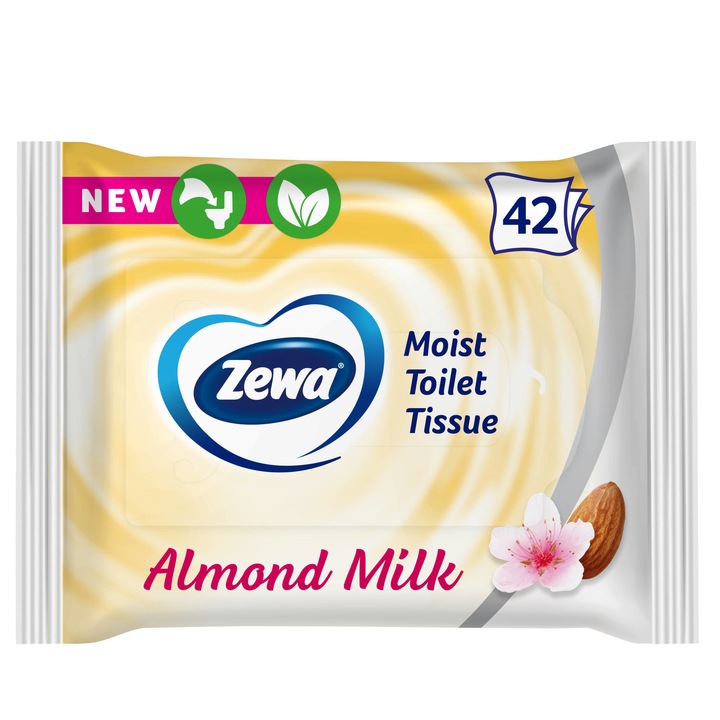 Zewa Almond Milk nedves toalettpapír, 42 db