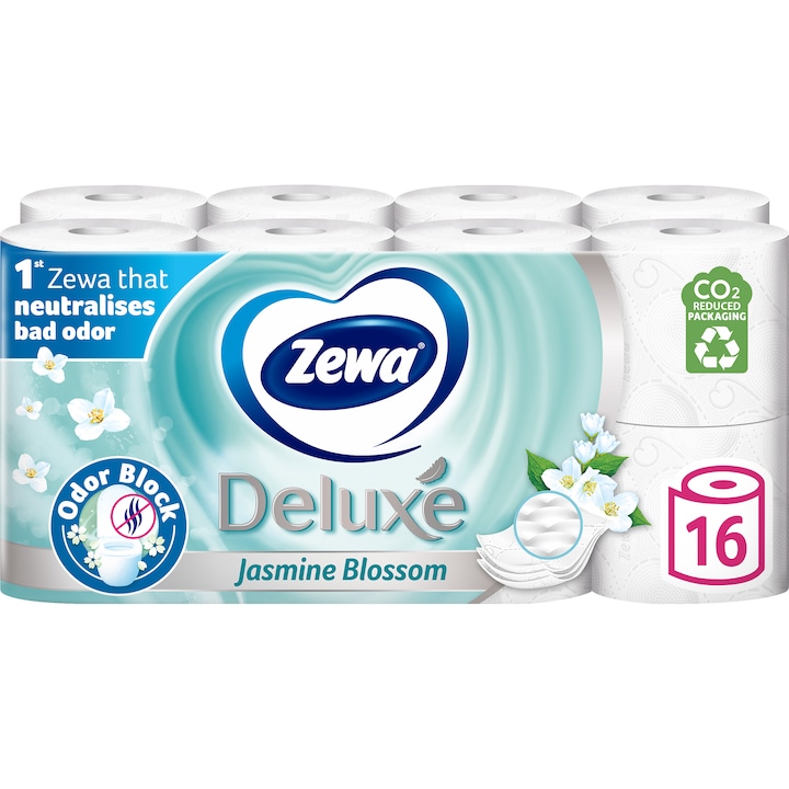 Zewa Deluxe 3 rétegű toalettpapír, Jasmine Blossom, 16 tekercs