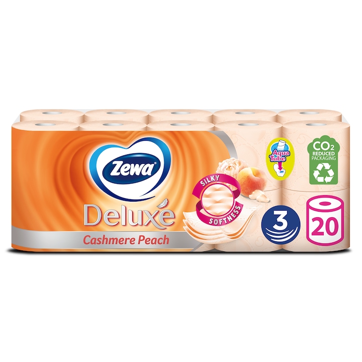 Zewa Deluxe 3 rétegű toalettpapír, Cashmere Peach, 20 tekercs