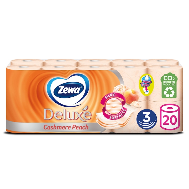 Zewa Deluxe 3 rétegű toalettpapír, Cashmere Peach, 20 tekercs