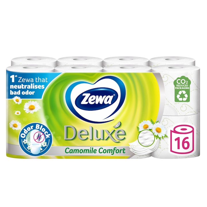 Zewa Deluxe 3 rétegű toalettpapír, 16 tekercs, Kamilla