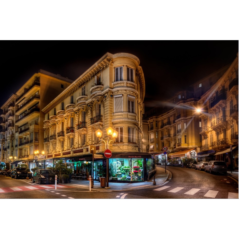 Tablou canvas Noaptea prin Monaco (60 x 40 cm)