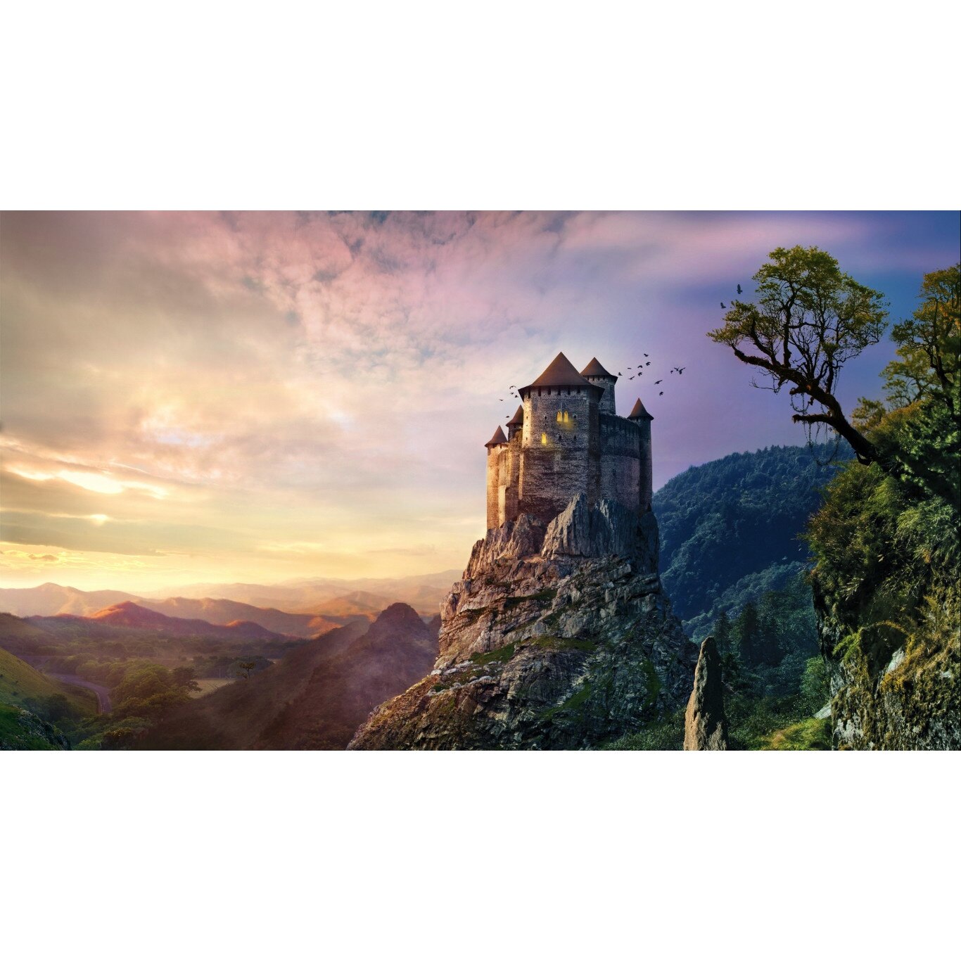 Tablou canvas Castelul singuratic (45 x 30 cm)