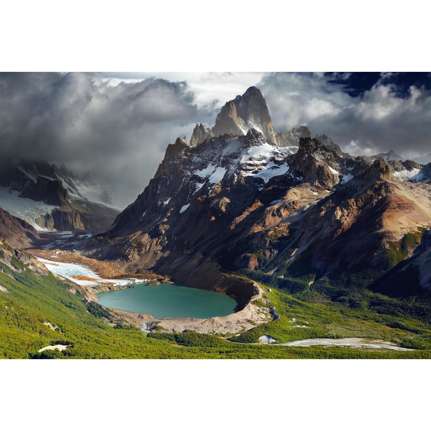 Fototapet Lacul dintre munti (380 x 255 cm)