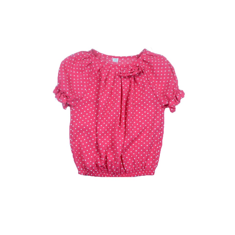Bluza maneca scurta fetite Alessia ALS-002, Fucsia