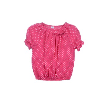Bluza maneca scurta fetite Alessia ALS-002, Fucsia Bluza maneca scurta fetite Alessia ALS-002, Fucsia