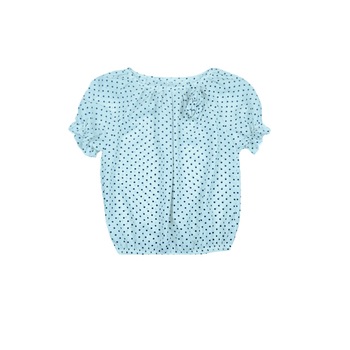 Bluza maneca scurta, Alessia, Buline, Alb Bluza maneca scurta, Alessia, Buline, Alb