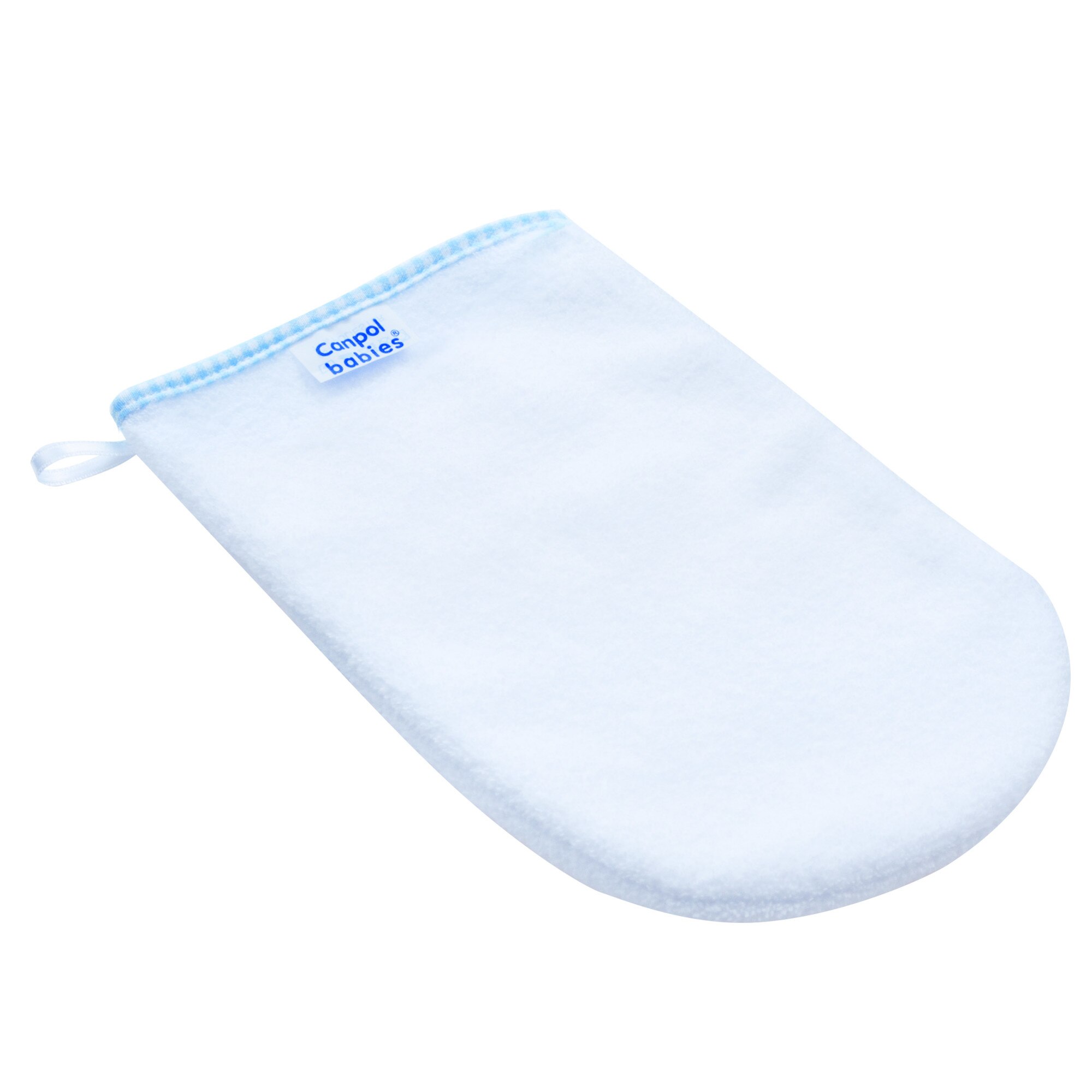 Manusa bumbac pentru baie, material delicat, albastru, Canpol, 26/110