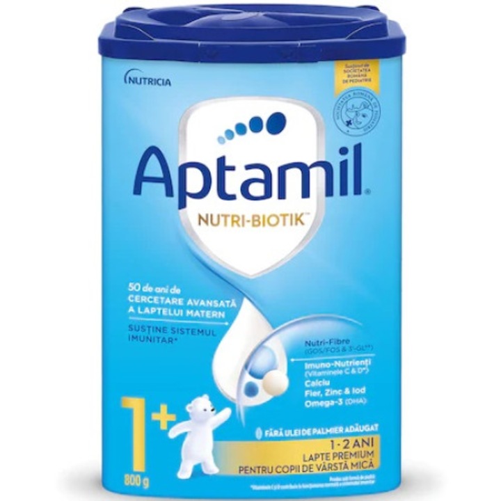Pachet 6 x Lapte praf Aptamil pentru copii de varsta mica, 800 gr, 1 an+