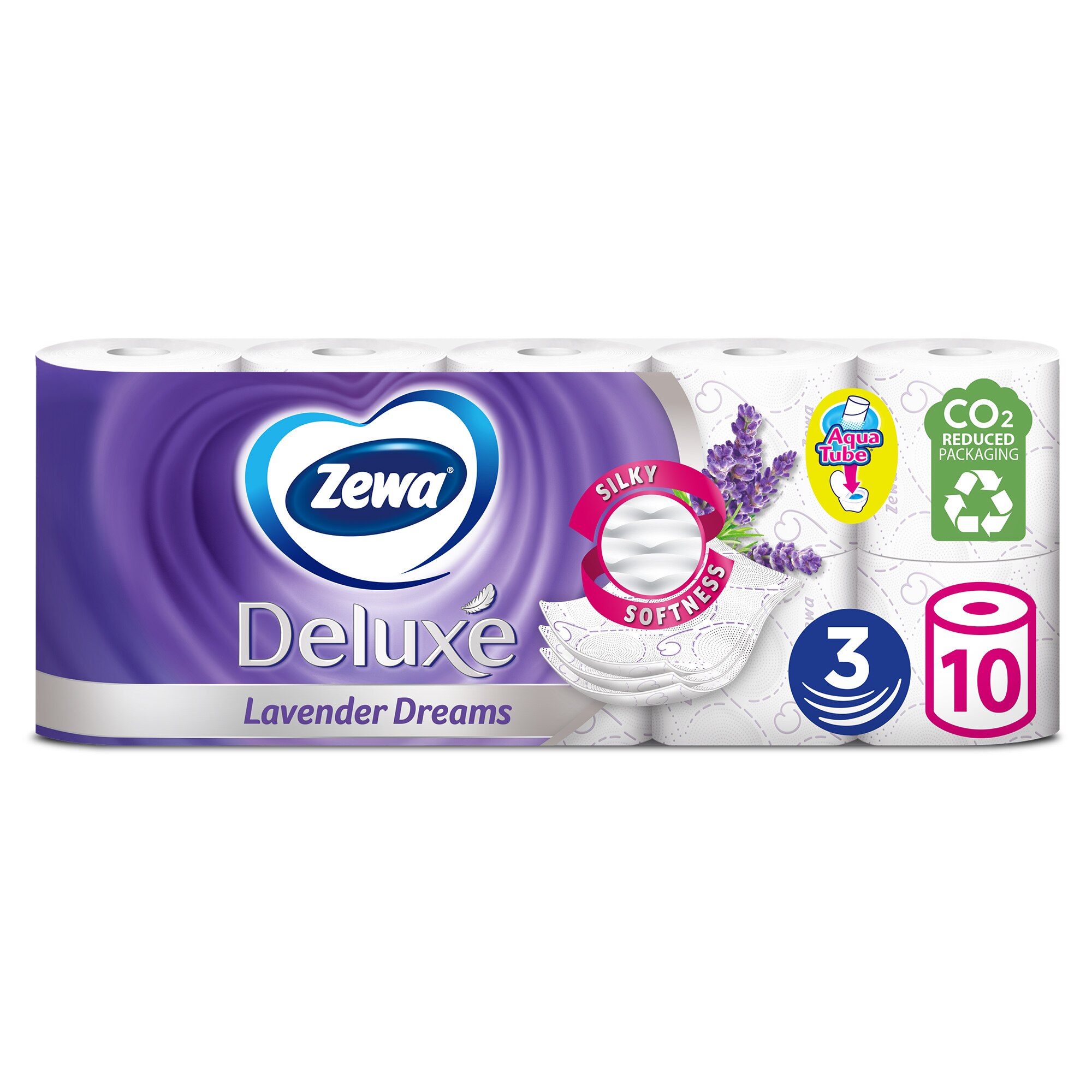 Hartie igienica Zewa Deluxe Lavender Dreams, 3 straturi, 10 role