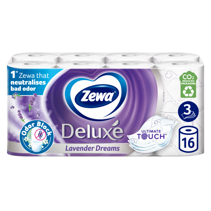 Zewa Deluxe 3 rétegű toalettpapír, Levendula, 16 tekercs