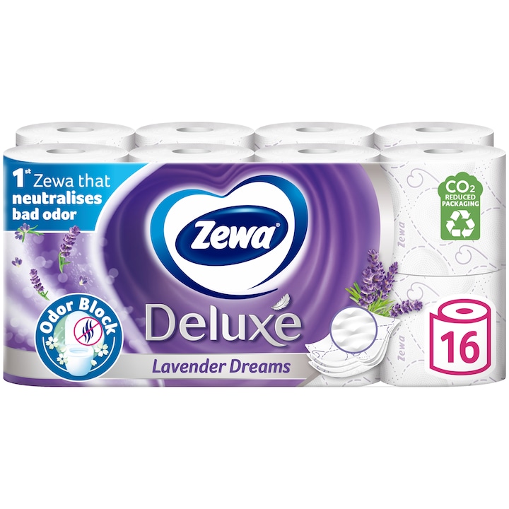 Zewa Deluxe 3 rétegű toalettpapír, Levendula, 16 tekercs