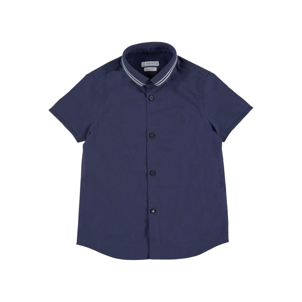 Camasa Mayoral cu maneca scurta pentru baiat, Albastru marin