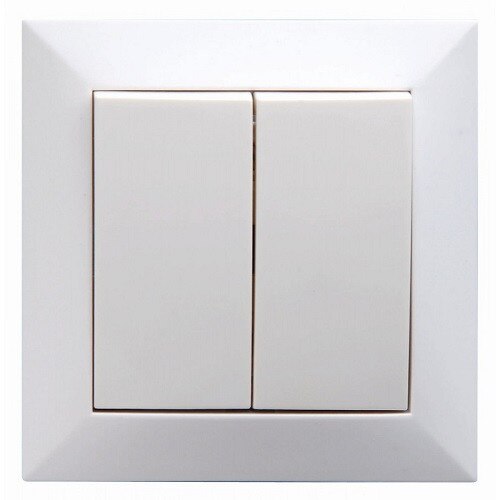Intrerupator, Dublu, Alb