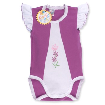 Body cu maneca scurta pentru 4-6 luni, mov Body cu maneca scurta pentru 4-6 luni, mov