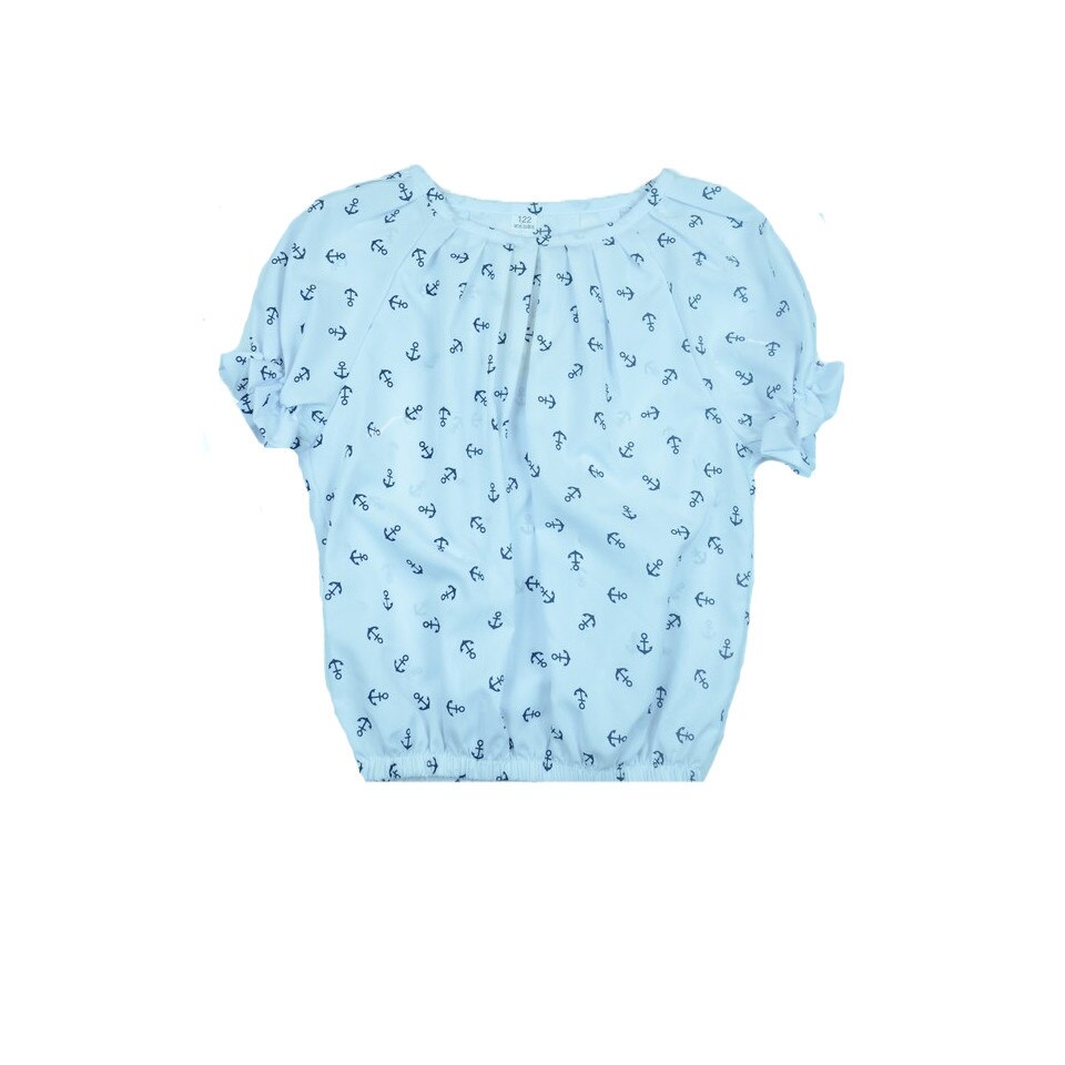 Bluza maneca scurta, Alessia, Poliester, Alb