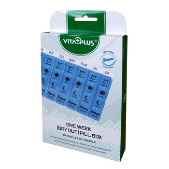 Organizator saptamanal pentru medicamente, cu 7 sertare Organizator saptamanal pentru medicamente, cu 7 sertare