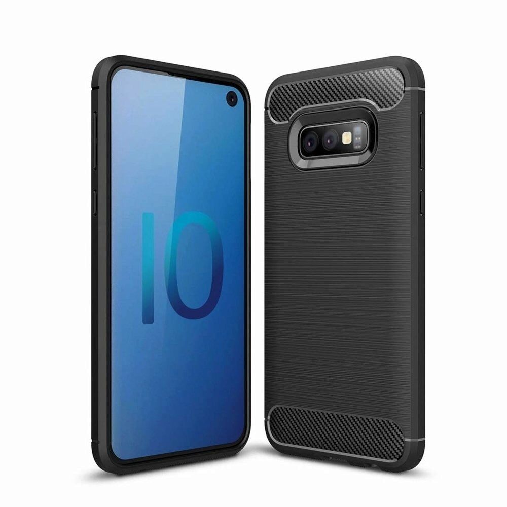 Husa Flexibila Antisoc Carbon pentru Samsung Galaxy S10e (SM-G970), Negru