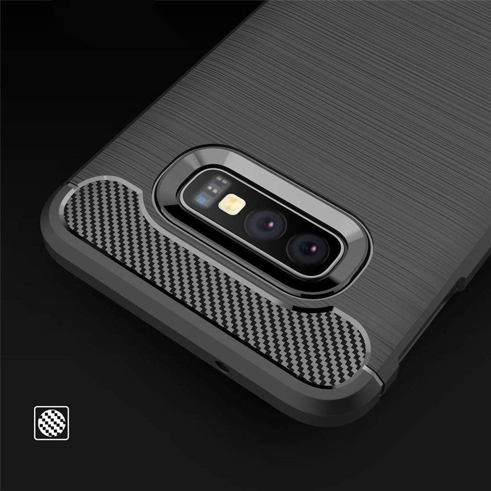 Husa Flexibila Antisoc Carbon pentru Samsung Galaxy S10e (SM-G970), Negru