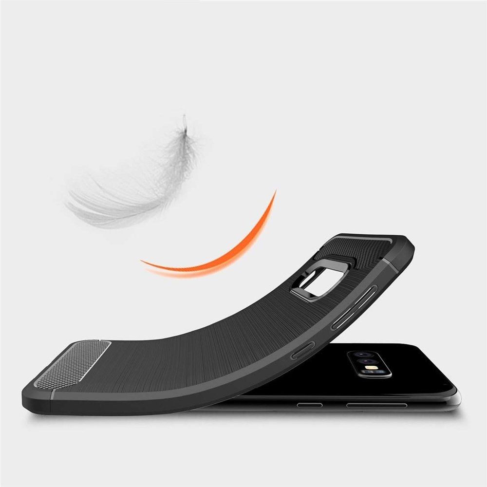 Husa Flexibila Antisoc Carbon pentru Samsung Galaxy S10e (SM-G970), Negru