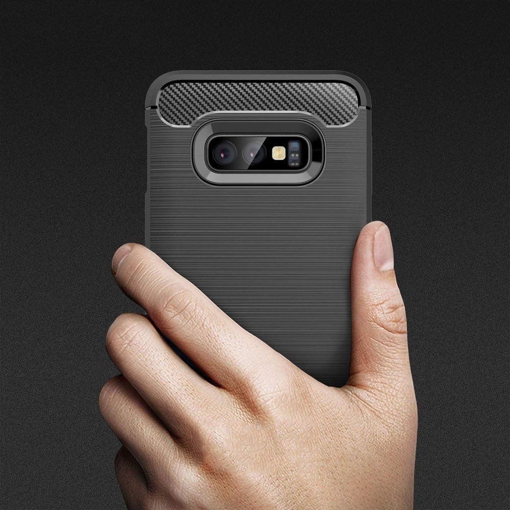 Husa Flexibila Antisoc Carbon pentru Samsung Galaxy S10e (SM-G970), Negru