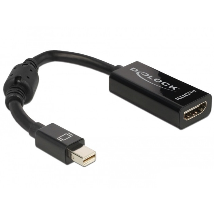 Адаптер Delock 65099 Mini Displayport към HDMI, Черен