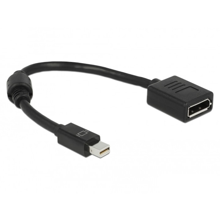 Адаптер Delock 65554 Mini Displayport 1.2 към Displayport, 4K, Черен