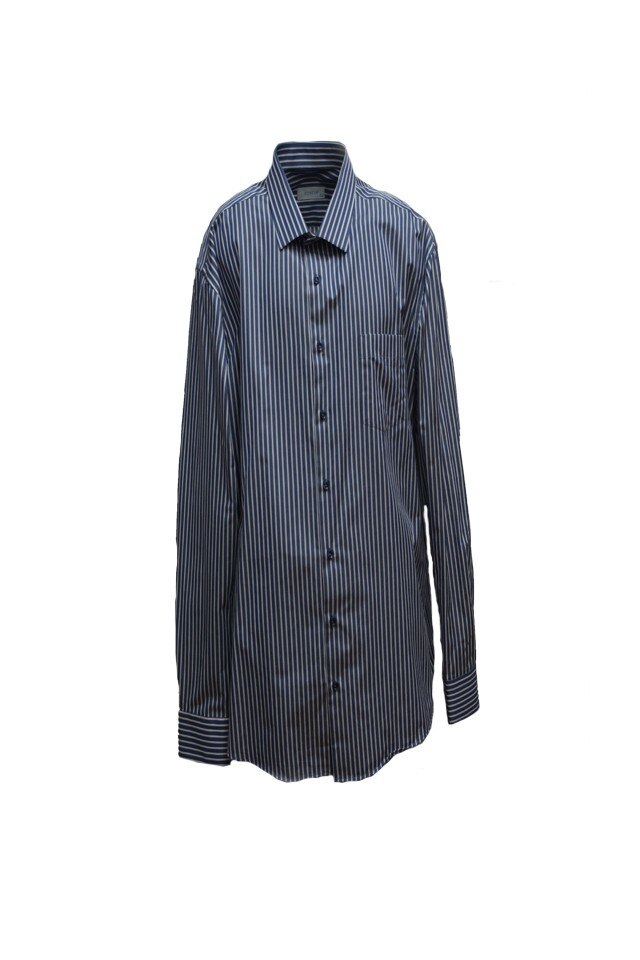 Camasa barbateasca de ocazie cu design de dungi, D&J Exclusive,, Bleumarin/Alb