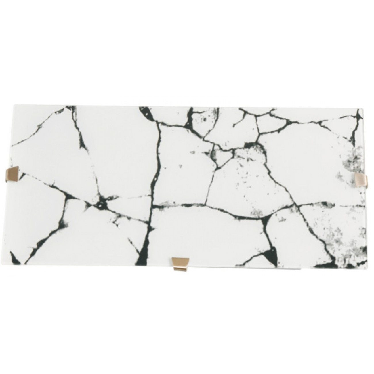 Aplica MURINA Klausen 5921, metal/sticla, 150x300mm, alb cu model