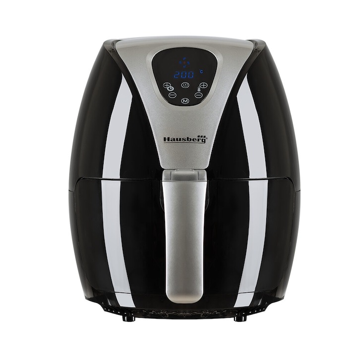 Friteuza Air Fryer Hausberg HB 2255, 1500 W, 2.6 L, Timer, protectie supra-incalzire