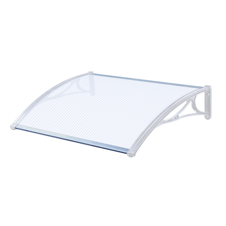 Copertina 120cmx80cm, IZOPOL-800, policarbonat celular clar, brat plastic alb PP + GF