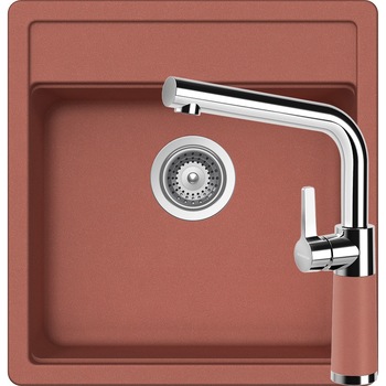 Kit chiuveta Schock Nemo N-100S 490 x 510 mm si baterie Schock SC-540 Canyon Cristalite Kit chiuveta Schock Nemo N-100S 490 x 510 mm si baterie Schock SC-540 Canyon Cristalite