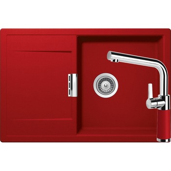 Kit chiuveta Schock Mono D-100 765 x 510 mm si baterie Schock SC-540 Rosu Cristadur Kit chiuveta Schock Mono D-100 765 x 510 mm si baterie Schock SC-540 Rosu Cristadur
