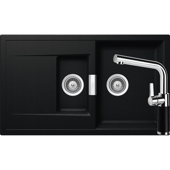 Kit chiuveta Schock Mono D-150 860 x 510 mm si baterie Schock SC-540 Puro Cristadur Kit chiuveta Schock Mono D-150 860 x 510 mm si baterie Schock SC-540 Puro Cristadur