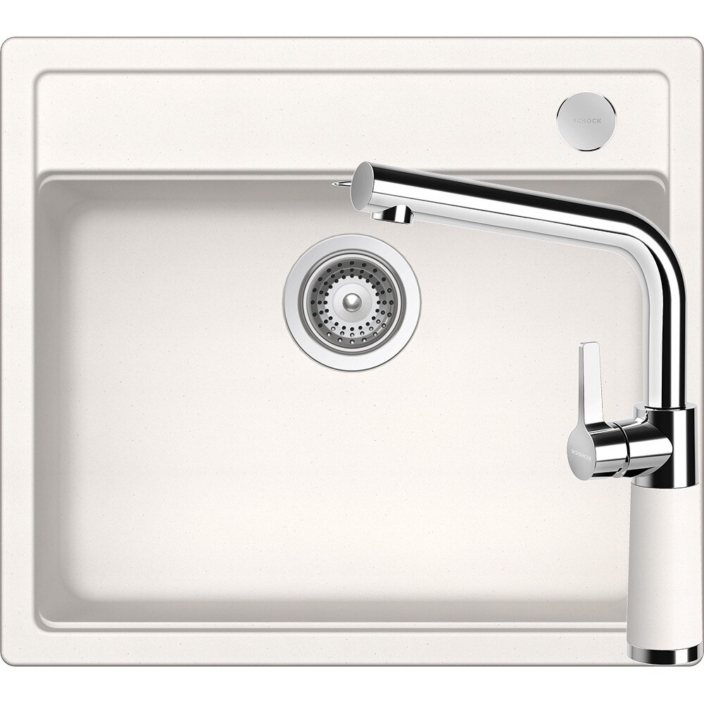 Kit chiuveta Schock Mono N-100 570 x 510 mm si baterie Schock SC-540 Polaris Cristadur