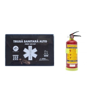 Kit siguranta rutiera 5 ani valabil: Trusa medicala auto prim ajutor + Stingator auto reincarcabil Kit siguranta rutiera 5 ani valabil: Trusa medicala auto prim ajutor + Stingator auto reincarcabil