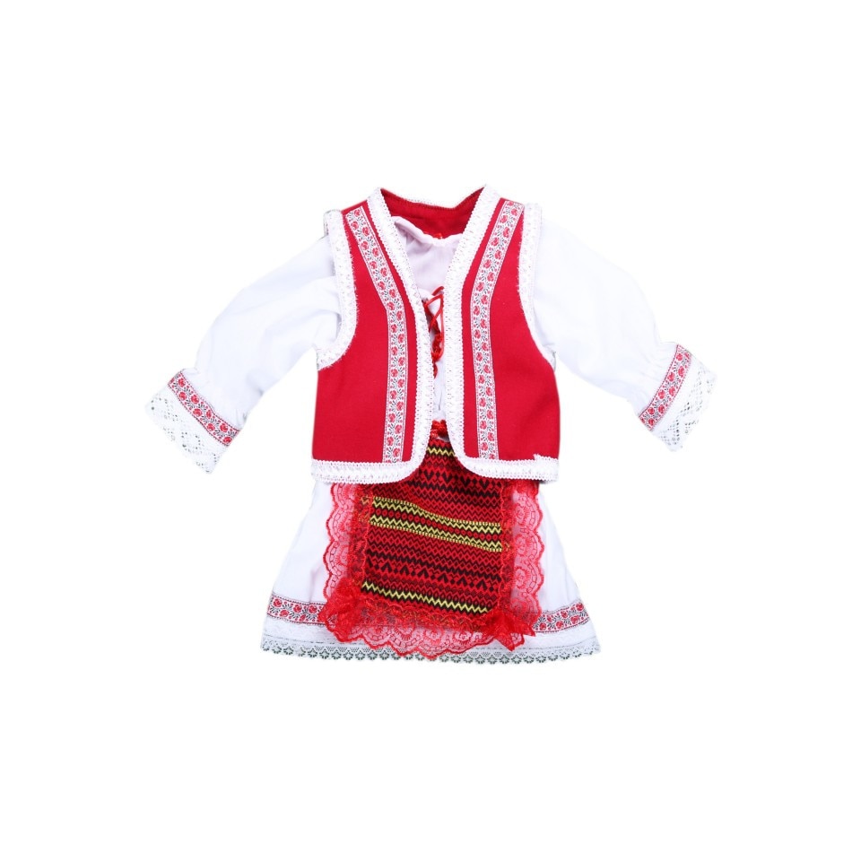 Costum popular pentru botez, 3 piese, DAE2645, 0-3 luni