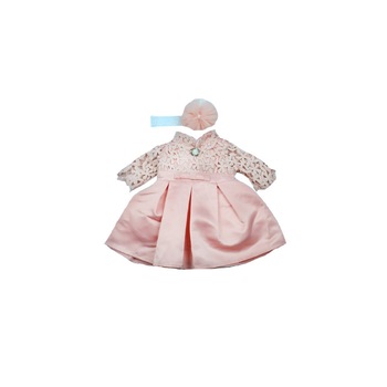 Set 2 piese rochie si bentita pentru fete Colibri 1171-R, Coral, 62 Set 2 piese rochie si bentita pentru fete Colibri 1171-R, Coral, 62