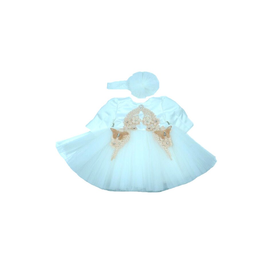 Set 2 piese pentru fete Colibri 1183-A, Alb, 62