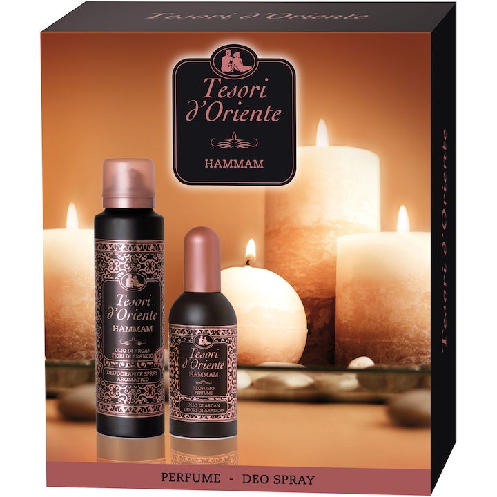 Set Tesori D'oriente Hammam : Apa de toaleta, 100 ml + Deodorant Spray, 150 ml