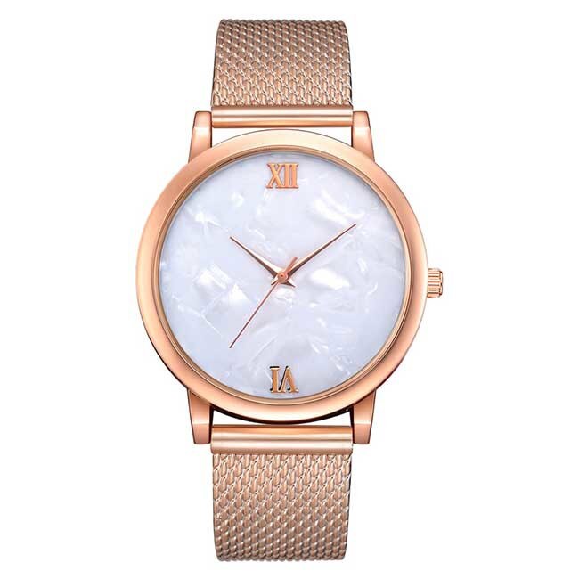 Ceas Dama Quartz Viser Casual Elegant Rose, CP99549RE, curea din metal (mesh), afisaj analog