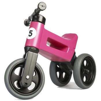 Tricicleta FUNNY WHEELS fara Pedale Rider Sport 2 in 1, Roz Tricicleta FUNNY WHEELS fara Pedale Rider Sport 2 in 1, Roz